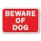 Signmission Safety Sign, 12 in Height, Aluminum, 18 in Length, Guard Dog - Beware Dog A-1218 Guard Dog - Beware  Dog - alternate 1